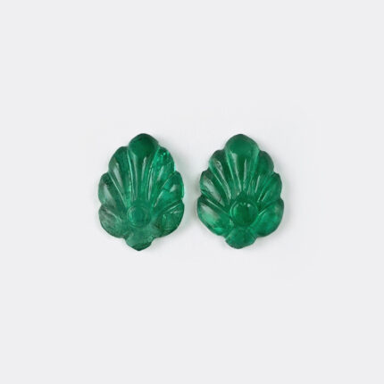 ZAMBIAN EMERALD CARVING PAIR