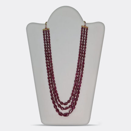 RUBY OVAL TUMBLE BEADS