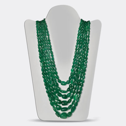EMERALD OVAL TUMBLE BEADS