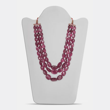 RUBELLITE OVAL BEADS