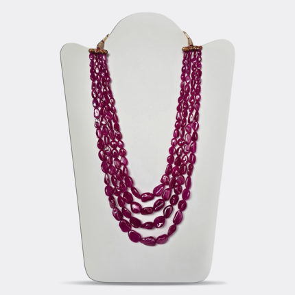 MOZAMBICAN RUBY HEATED OVAL TUMBLE BEADS