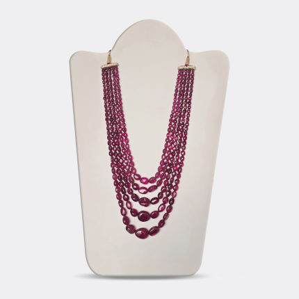 RUBELLITE OVAL BEADS