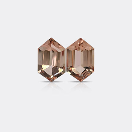 MORGANITE HEXAGON PAIR