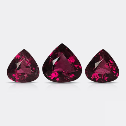 NATURAL RUBELLITE 3 PC SET