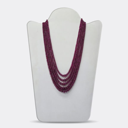 BURMESE RUBY UNHEATED RONDELLE BEADS